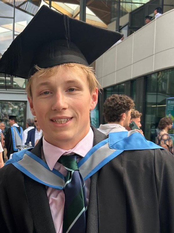Dickon Collins at his graduation
